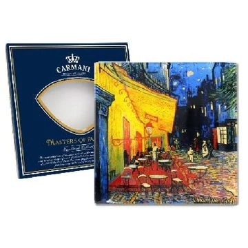 Üvegtányér 13x13cm,Van Gogh:Kávéház éjjel, H.C.198-7309