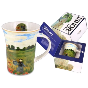 Porcelánbögre 350ml,Monet:Pipacsmező, H.C.045-8103