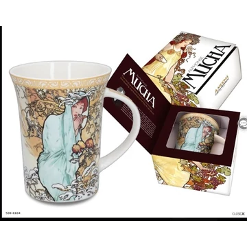 Porcelánbögre 400ml,Mucha:Tél, H.C.539-8104