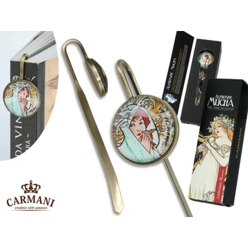 Könyvjelző  fém14,5x4,5x3cm,Mucha:Tél, H.C.013-0213 Könyvjelző  fém14,5x4,5x3cm,Mucha:Tél, H.C.013-0213