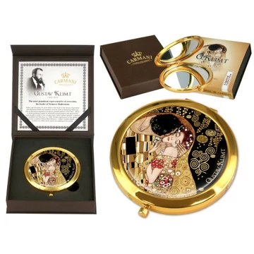 Kézitükör nagyítós fémkeretben, dobozban, 11cm,Klimt:The Kiss, H.C.181-1003 Kézitükör nagyítós fémkeretben, dobozban, 11cm,Klimt:The Kiss, H.C.181-1003