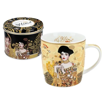 Porcelánbögre 450ml fémdobozban,Klimt: Adele, H.C.532-3105