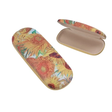 Szemüvegtok 16x6,5x4 cm műbőr/műanyag,Van Gogh: Napraforgók, H.C.021-8226