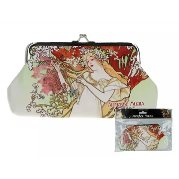 Műbőr pénztárca  20x101cm,Mucha: Tavasz, H.C.021-4602