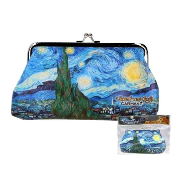 Műbőr pénztárca 20x10x1cm,Van Gogh:Csillagos éj, H.C.021-4710