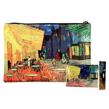Műbőr neszesszer 22x16,5x1cm,Van Gogh: Kávéház éjjel, H.C.021-4804
