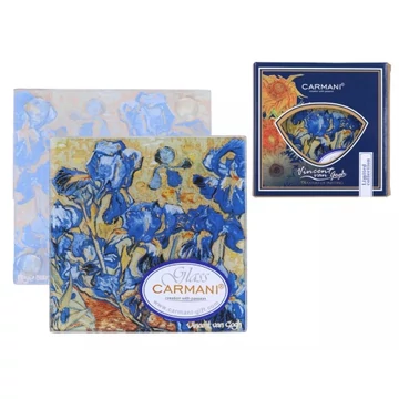 Üveg poháralátét 10,5x10,5cm,Van Gogh:Íriszek , H.C.198-3308