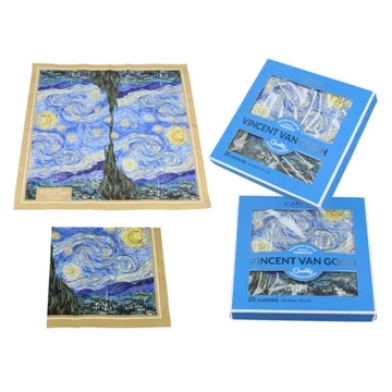 Papírszalvéta 33x33cm,20db-os,Van Gogh: Csillagos éj, H.C.026-0104