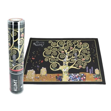 Szövött jellegű tányéralátét 29,5x40cm,polyester,Klimt: Életfa, H.C.023-0702