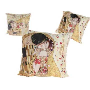 Párna 45x45cm,polyester, Klimt:Tha Kiss, krém, H.C.023-8001