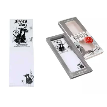 Mágneses notesz 6x18cm, fekete macskás, H.C.022-0220