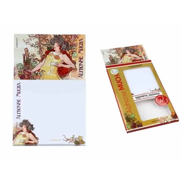 Mágneses notesz 11x18,5cm, Mucha:Ősz, H.C.022-0262