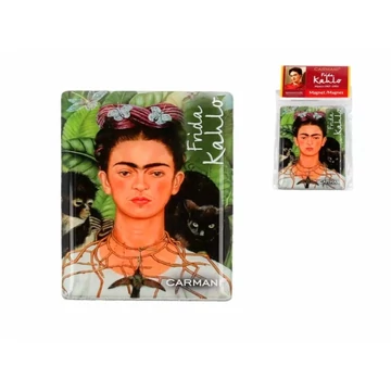 Hűtőmágnes 50x70mm, Frida Kahlo:Önarckép tövisnyaklánc és kolibrivel, H.C.013-1041 Hűtőmágnes 50x70mm, Frida Kahlo:Önarckép tövisnyaklánc és kolibrivel, H.C.013-1041