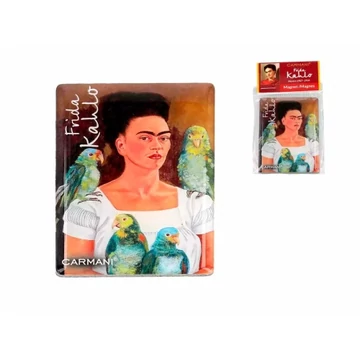 Hűtőmágnes 50x70mm, Frida Kahlo:Én és a papagájok, H.C.013-1042 Hűtőmágnes 50x70mm, Frida Kahlo:Én és a papagájok, H.C.013-1042