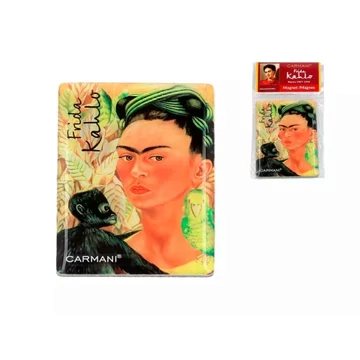 Hűtőmágnes 50x70mm, Frida Kahlo:Önarckép majommal és papagájjal, H.C.013-1043 Hűtőmágnes 50x70mm, Frida Kahlo:Önarckép majommal és papagájjal, H.C.013-1043