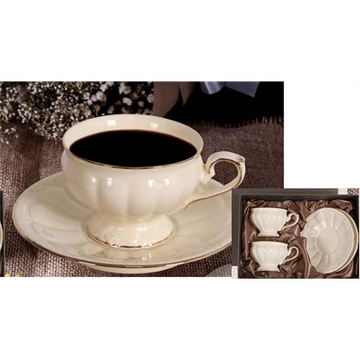 Alba porceláncsésze+alj, 2 személyes, 280ml, dobozban, V.B.20987