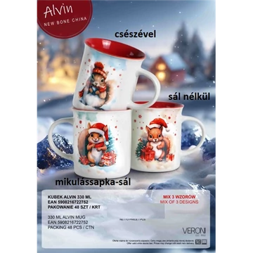 Alvin porcelánbögre 330ml, V.B.22752