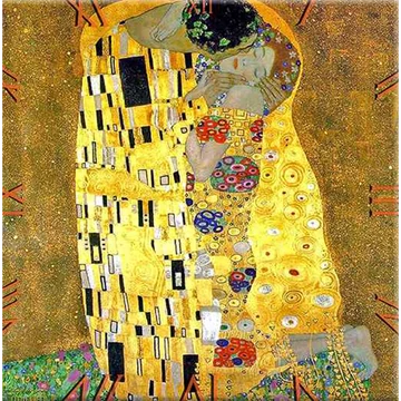 Üveg falióra 30x30cm, Klimt:The Kiss, D.I.19-06 Üveg falióra 30x30cm, Klimt:The Kiss, D.I.19-06