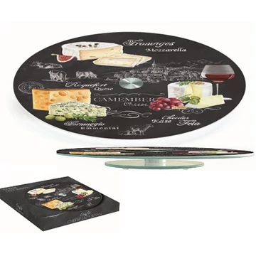 Forgó üvegtál 32cm, World Of Cheese, R2S.441WOCH