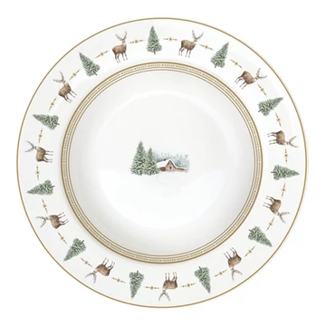 Porcelán mélytányér 21,5cm, White Forest, R2S.943WHIF