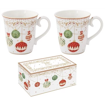 Porcelán bögreszett 275ml, 2db-os dobozban, Christmas Eve, R2S.1102CEVE