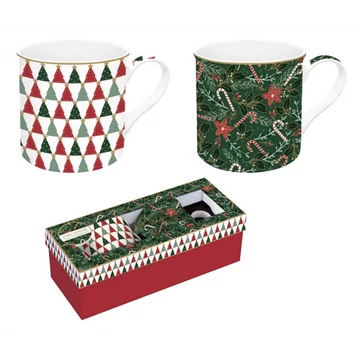 Porcelán bögreszett 2db-os, 300ml, dobozban, Atmosphere, Fancy Christmas, R2S.178FACH Porcelán bögreszett 2db-os, 300ml, dobozban, Atmosphere, Fancy Christmas, R2S.178FACH