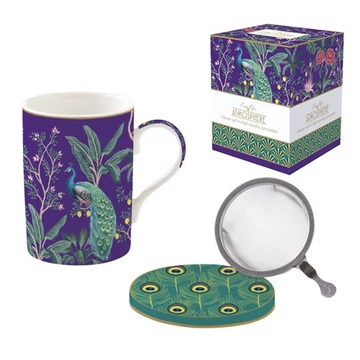 Porcelán szűrősbögre tetővel, 350ml, dobozban, Imperial Peacock, Atmosphere, R2S.105IMPP Porcelán szűrősbögre tetővel, 350ml, dobozban, Imperial Peacock, Atmosphere, R2S.105IMPP