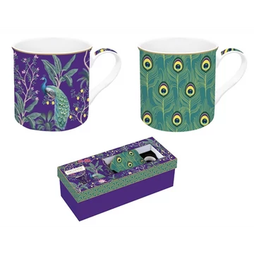 Porcelán bögreszett 2db-os, 300ml, dobozban, Atmosphere, Imperial Peacock, R2S.178IMPP