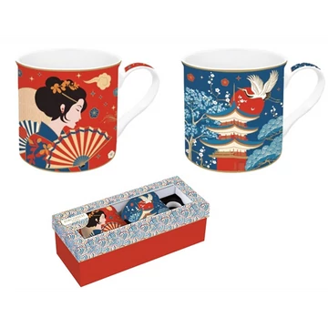 Porcelán bögreszett 2db-os, 300ml, dobozban, Atmosphere, Tokyo, R2S.178TOKY