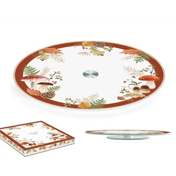 Forgó üvegtál 32cm,dobozban, Autumn Breeze, R2S.441AUBR