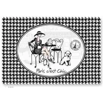 Műanyag tányéralátét 45x30cm, Paris C'Est Chic, R2S.350CHIC Műanyag tányéralátét 45x30cm, Paris C'Est Chic, R2S.350CHIC