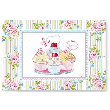 Műanyag tányéralátét 45x30cm,Gourmandise Stripe Green, R2S.350GOSG Műanyag tányéralátét 45x30cm,Gourmandise Stripe Green, R2S.350GOSG