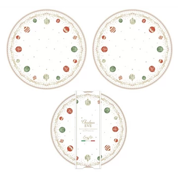 Műanyag tányéralátét kerek, 2db-os szett, 34,5cm, Christmas Eve, R2S.575CEVE