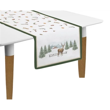 Asztali futó 45x140cm, 2 db-os, 100% pamut, White Forest, R2S.2631WHIF Asztali futó 45x140cm, 2 db-os, 100% pamut, White Forest, R2S.2631WHIF