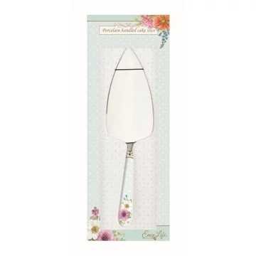 Rozsdamentes süteménylapát porcelánnyéllel, Cottage Flowers, R2S.967COTT