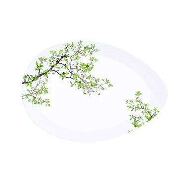 Porcelán kínálótál tojás forma, 36x25cm, dobozban, Natura, R2S.1087NTRA