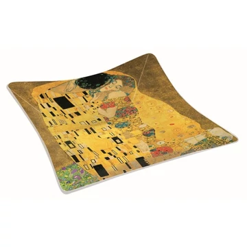Üvegtál 13x13cm, dobozban, Klimt: The Kiss, R2S.634KLI1 Üvegtál 13x13cm, dobozban, Klimt: The Kiss, R2S.634KLI1