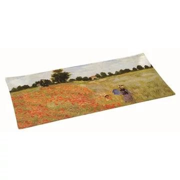 Üvegtál 36x17cm,dobozban, Monet:Pipacsmező, R2S.637MON2