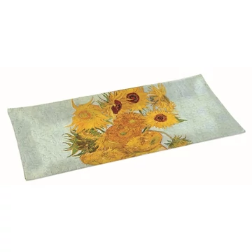Üvegtál 36x17cm,dobozban, Van Gogh: Napraforgók, R2S.637VAN1