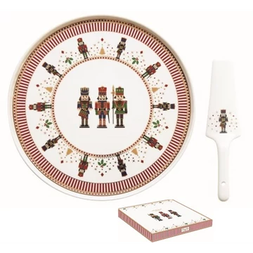 Porcelán tortatál lapáttal 32cm dobozban,Nutcracker, R2S.1112NUTC