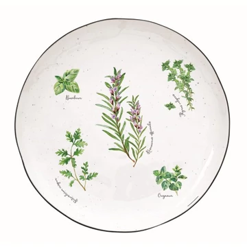 Porcelán lapostányér 26cm,Herbarium, R2S.2200HERU