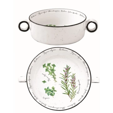 Porcelántál füllel 12cm,Herbarium, R2S.2206HERU Porcelántál füllel 12cm,Herbarium, R2S.2206HERU