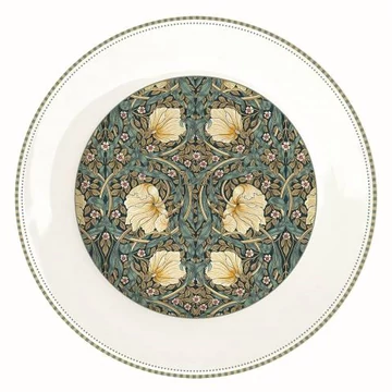 Porcelán lapostányér 26,5cm, William Morris, Black, R2S.942WILB