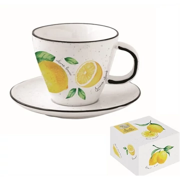 Porceláncsésze+alj 250ml,dobozban,Amalfi, R2S.2204AMAL
