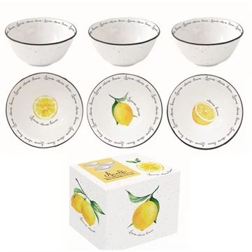 Porcelán tálkaszett S/3 9,5cm,dobozban,Amalfi, R2S.2215AMAL