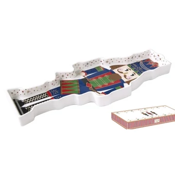 Porcelántál diótörő forma 36,5x14cm, dobozban, Nutcracker, R2S.2184NUTC