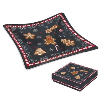 Üvegtál 13x13cm, dobozban, Gingerbread, R2S.634GING Üvegtál 13x13cm, dobozban, Gingerbread, R2S.634GING