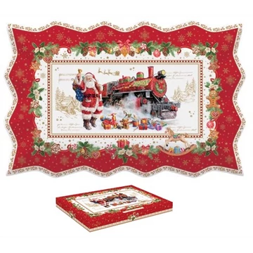 Porcelántálca 35x23cm, dobozban, Christmas Memories, R2S.1004CHME