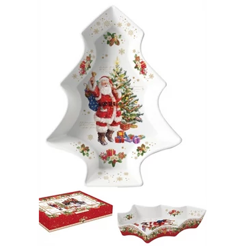 Porcelán fenyőtál 21,5x28,5cm, dobozban, Christmas Memories, R2S.1095CHME Porcelán fenyőtál 21,5x28,5cm, dobozban, Christmas Memories, R2S.1095CHME