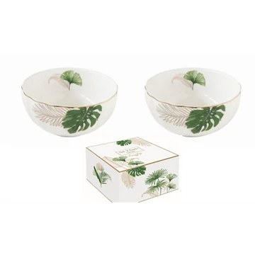 Porcelán tálkaszett 2 db-os, 12cm, 250ml, dobozban, Exotique, R2S.1286EXOT